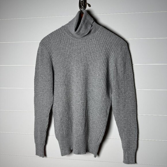 Burberry London Cable knit Cashmere Turtleneck Size L - Picture 1 of 10